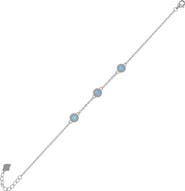 Spero London Blue Opal Jewelled Sterling Silver Bracelet
