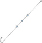 Spero London Blue Opal Jewelled Sterling Silver Bracelet