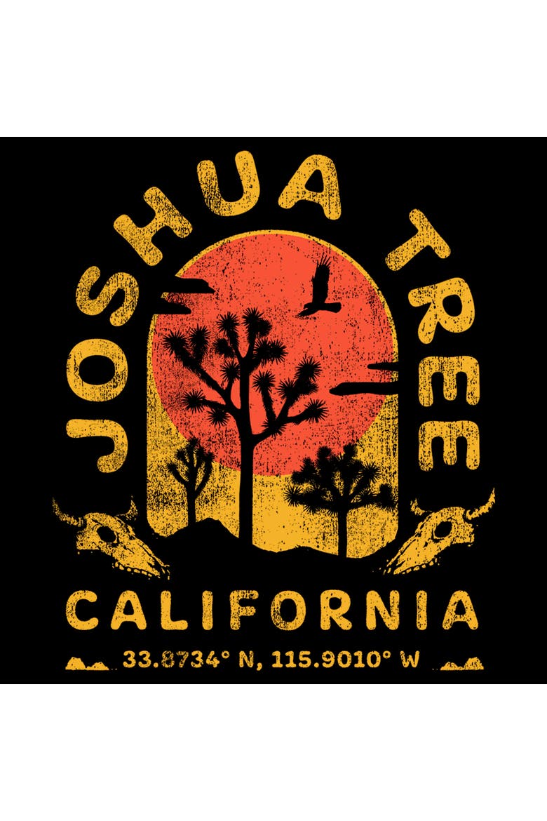 Men's Lost Gods Joshua Tree California Distressed  Graphic T-Shirt, Alternate, color, Black