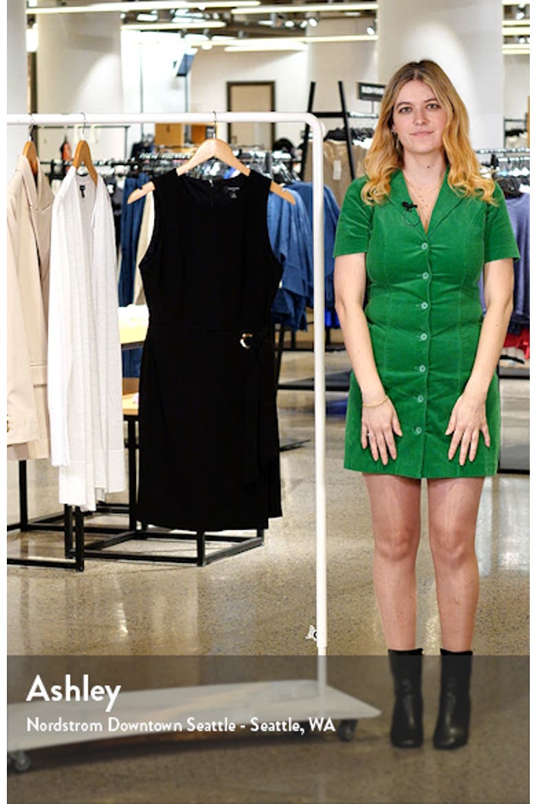Grommet Side Tie Crepe Sheath Dress video