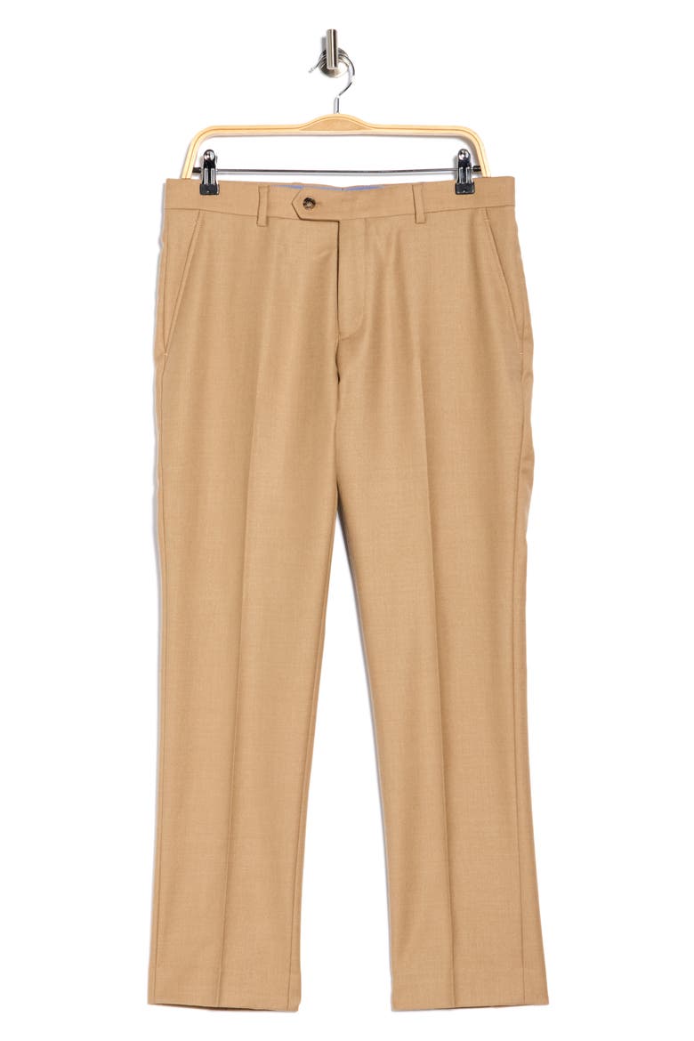 Wool Twill Dress Pants, Alternate, color, CAMEL TWILL