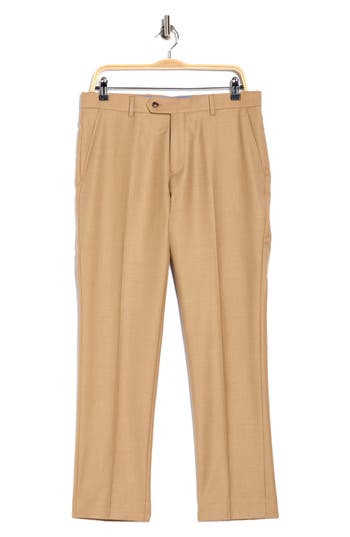 Tommy Hilfiger Wool Twill Dress Pants In Brown