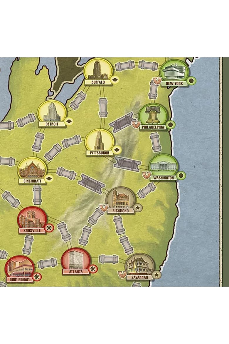 Free Ride Usa Railroad Strategy Board Game, Alternate, color, Multicolored