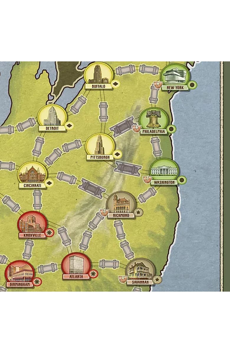 Rio Grande Games Free Ride Usa Railroad Strategy Board Game, Alternate, color, Multicolored