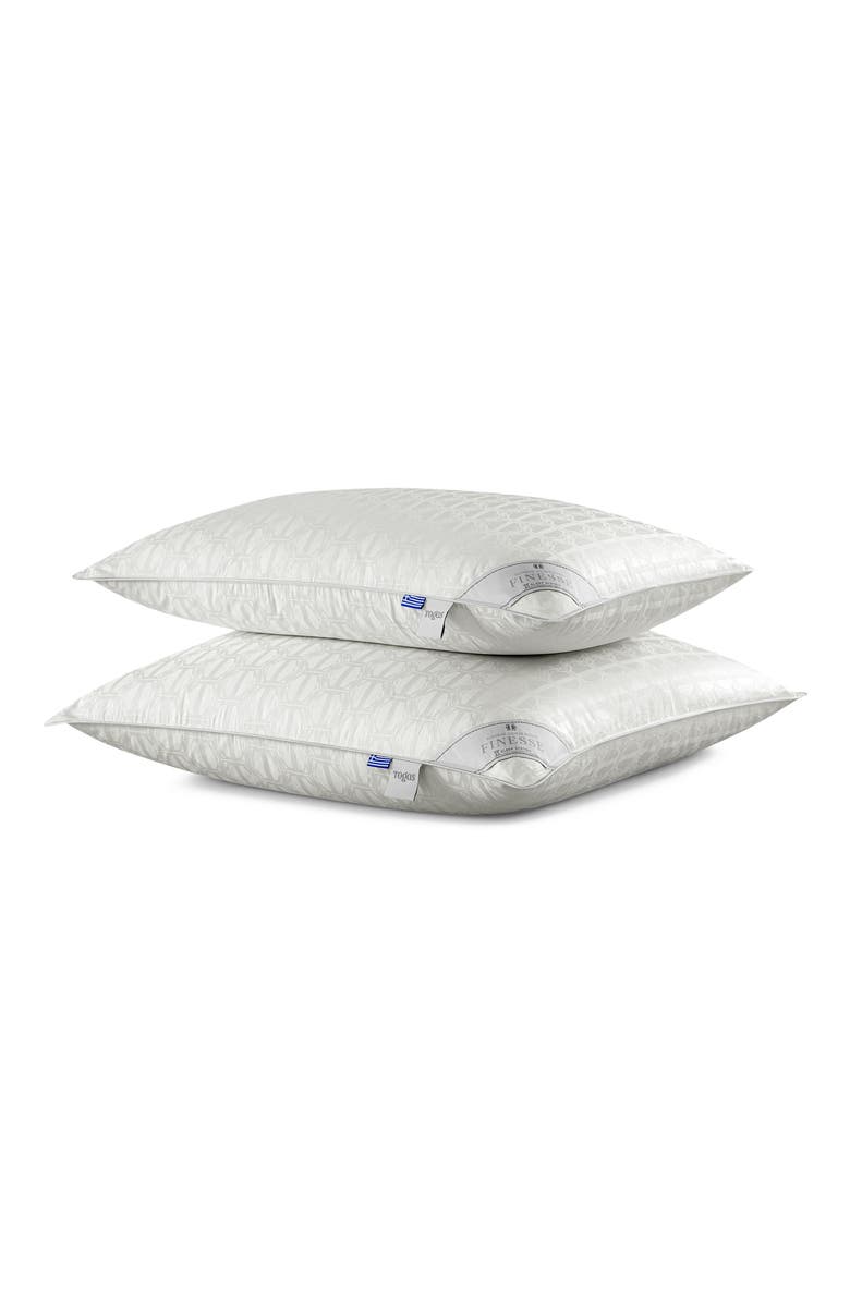 Togas Finesse silk cotton pillow, Alternate, color, White