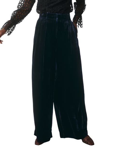 Lyon Velvet Palazzo Trousers