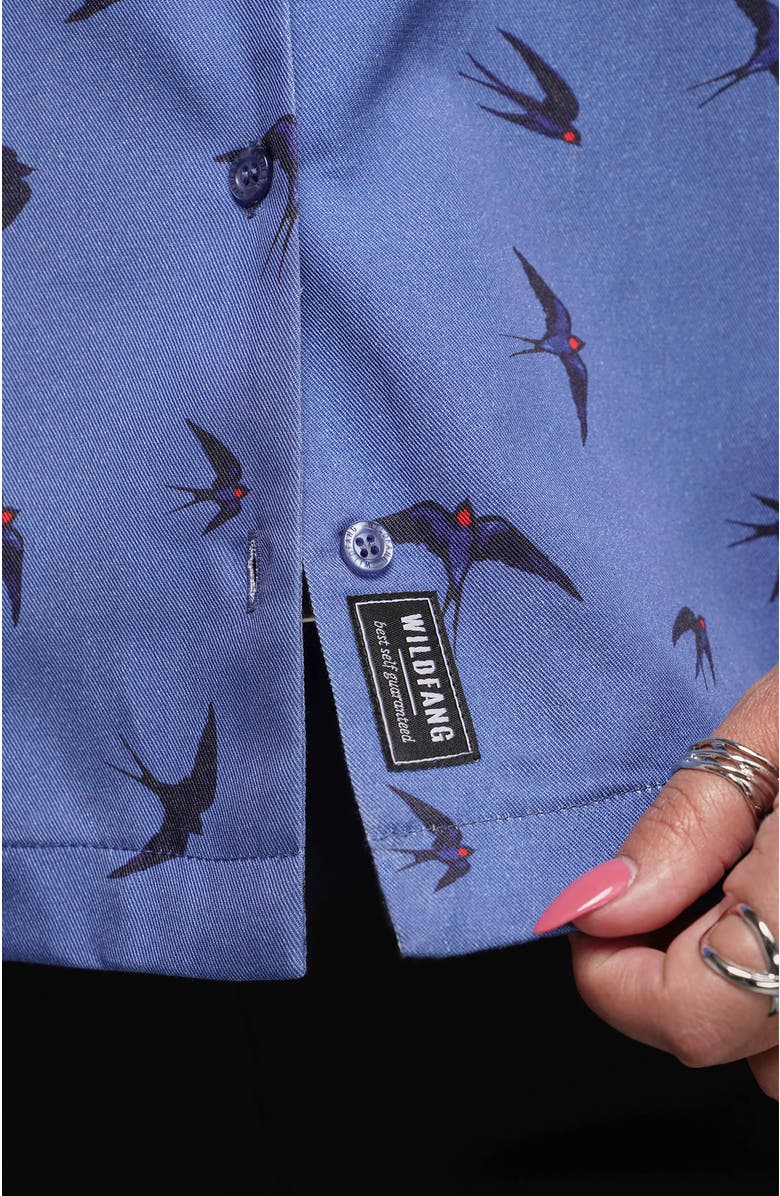 WILDFANG The Everyday Camp Button Up, Alternate, color, Swift Oxford Blue