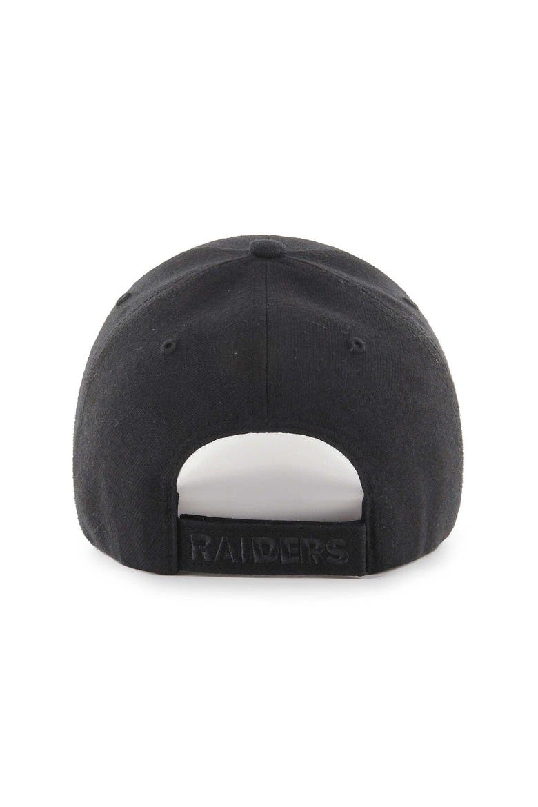 Men's '47 Black Las Vegas Raiders  Tonal MVP Adjustable Hat, Alternate, color, Black