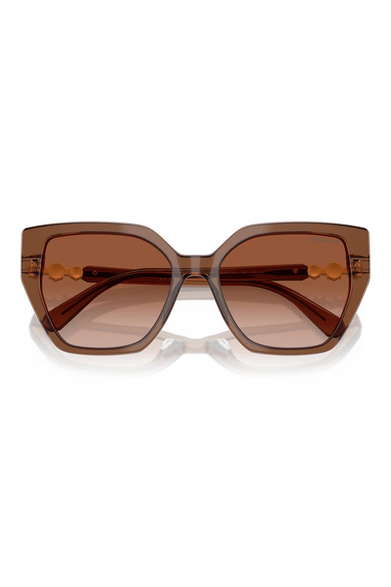 Constella 56mm Polarized Irregular Sunglasses, Alternate, color, BROWN GRADIENT