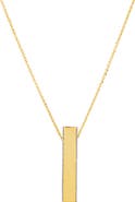 Frankie & Zoe Tube Bar Pendant Necklace