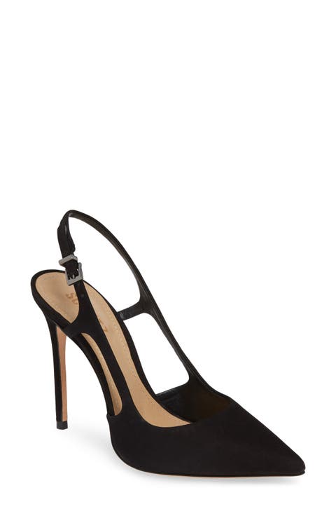 靴 eco leather sling back shoes Colors Women's 108 Italian Leather Sling back Low Heel Shoes