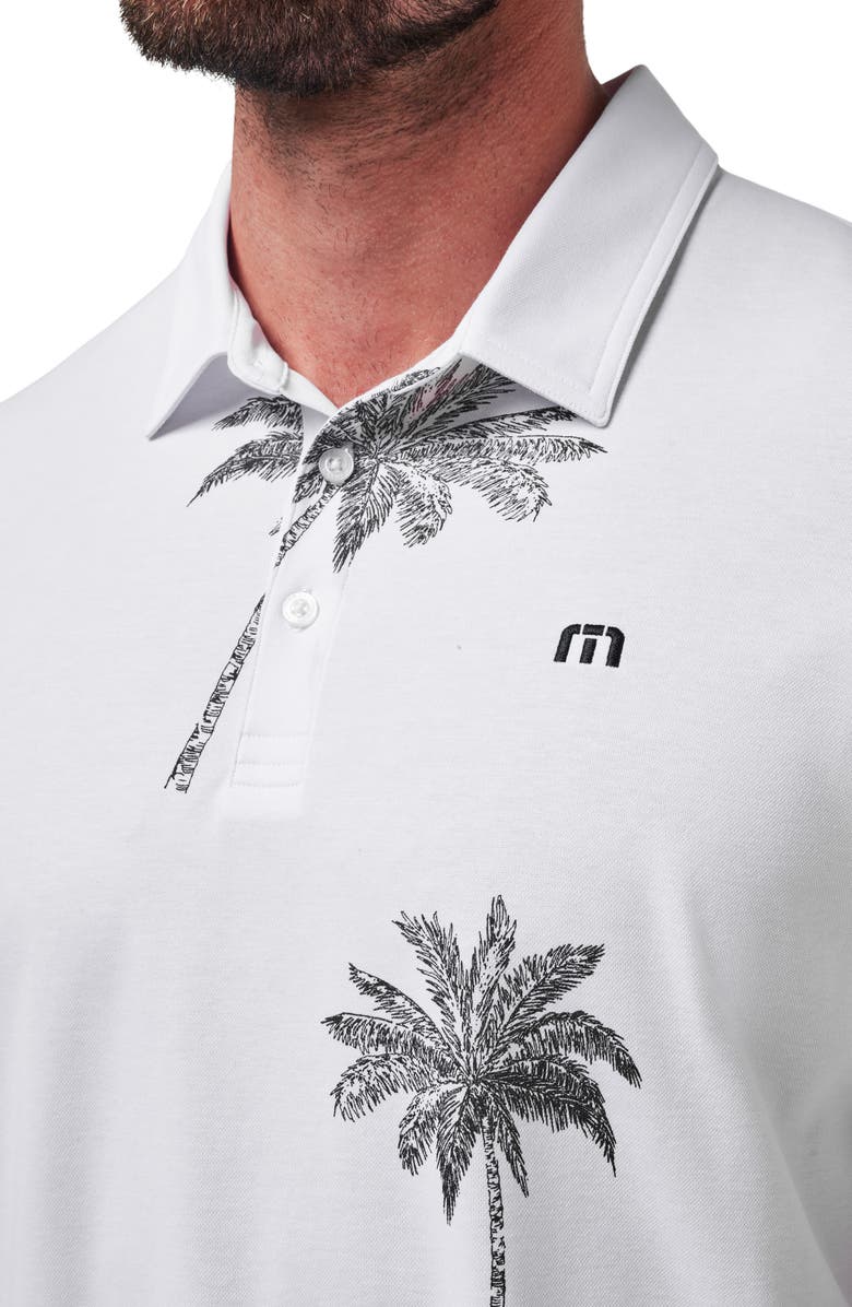 TravisMathew Mesic Palm Tree Polo, Alternate, color, White