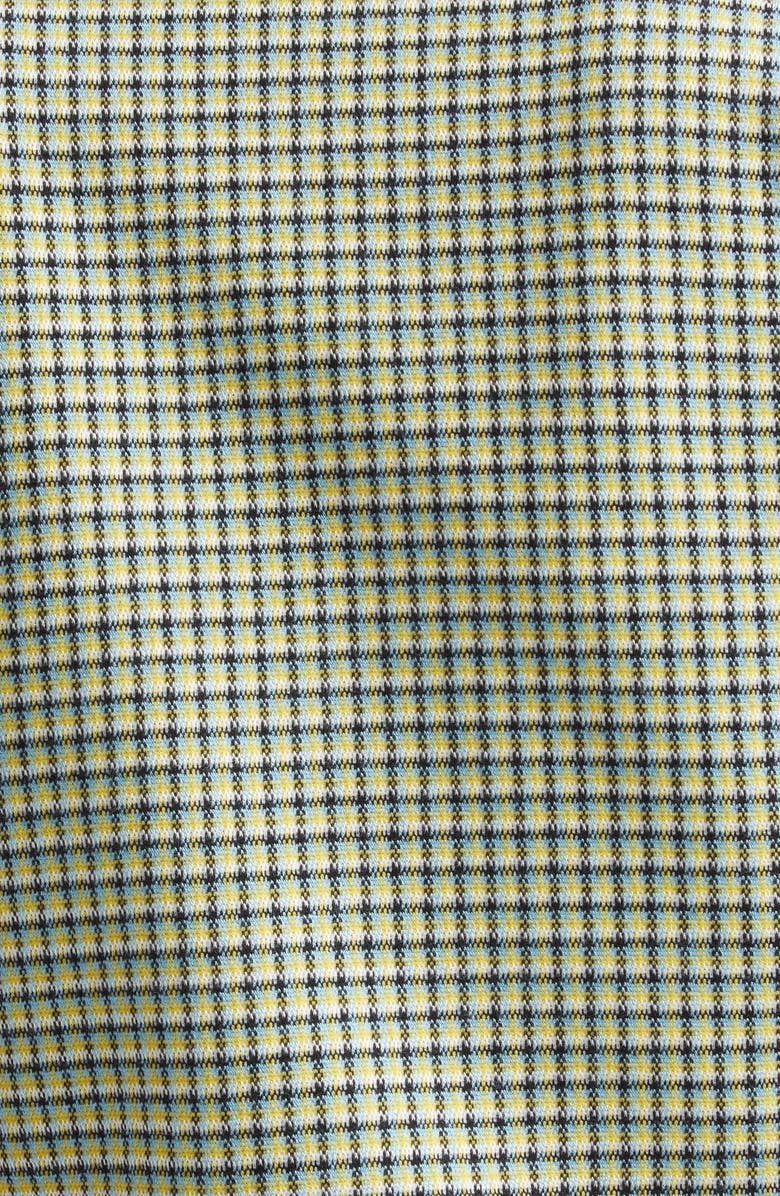 Marni Check Jacquard A-Line Polo Dress, Alternate, color, Green/ Vanilla