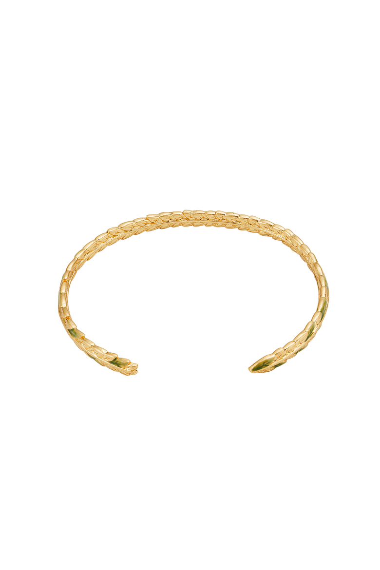 Wheat Bangle, Alternate, color, Gold