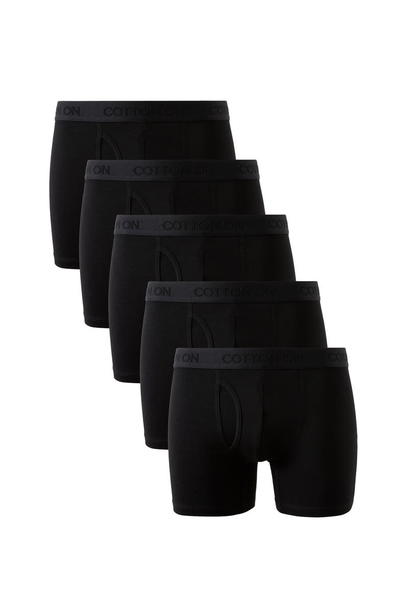 Men's 5 Pack Mens Organic Cotton Boxer Brief, Alternate, color, Black