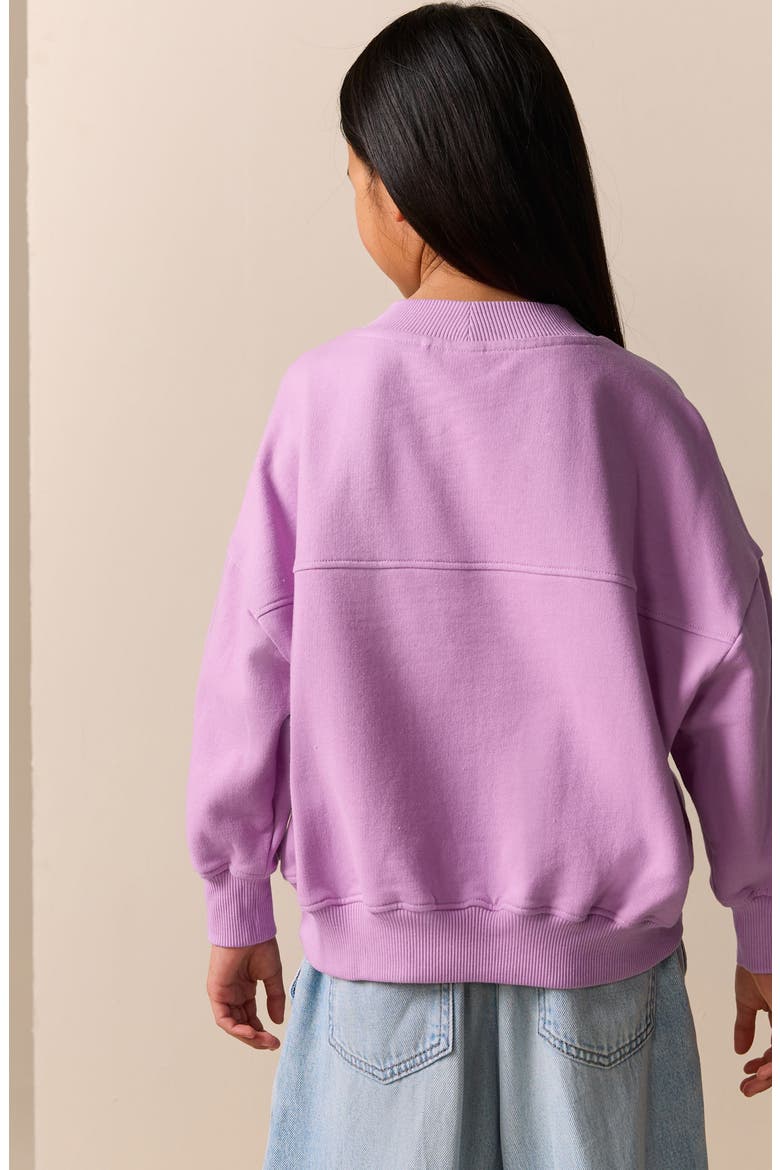 Kids' Sequin Embellished Butterfly Cotton Blend Sweatshirt, Alternate, color, PURPLE
