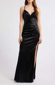 CITY STUDIO Bead & Sequin Bust Dress