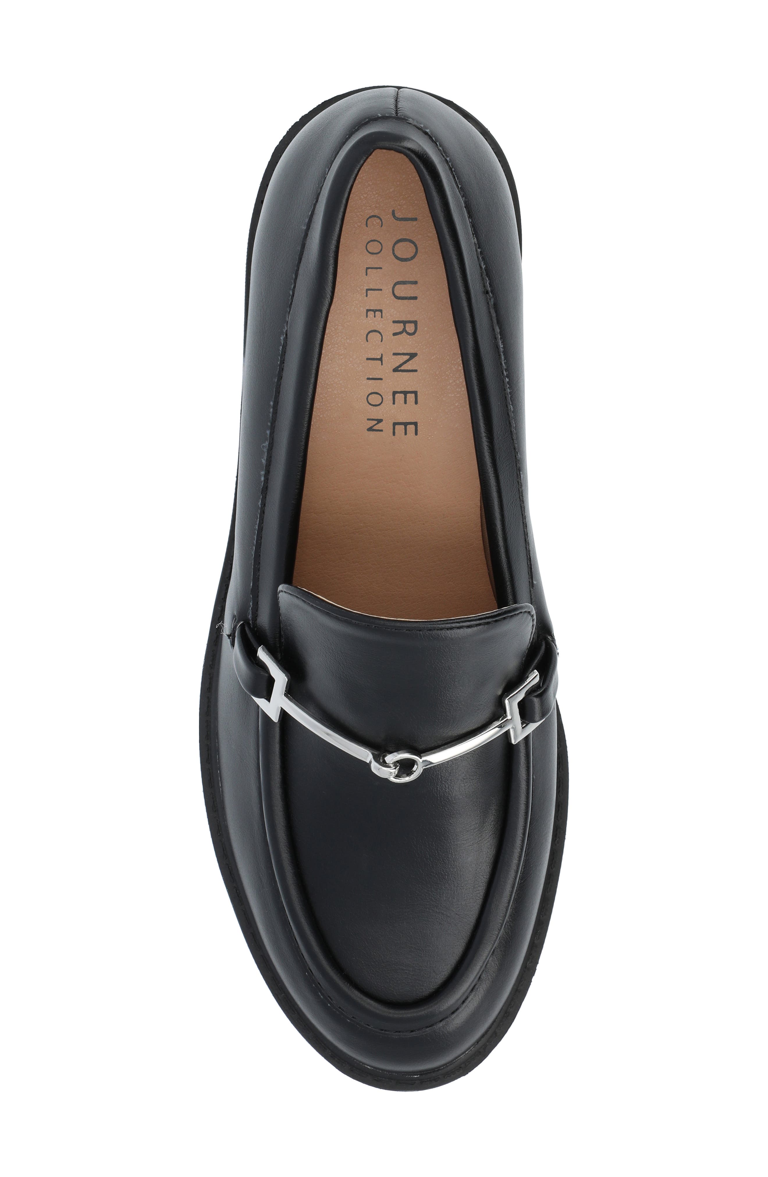 Journee Collection Kezziah Platform Loafer Pump, Alternate, color, Black