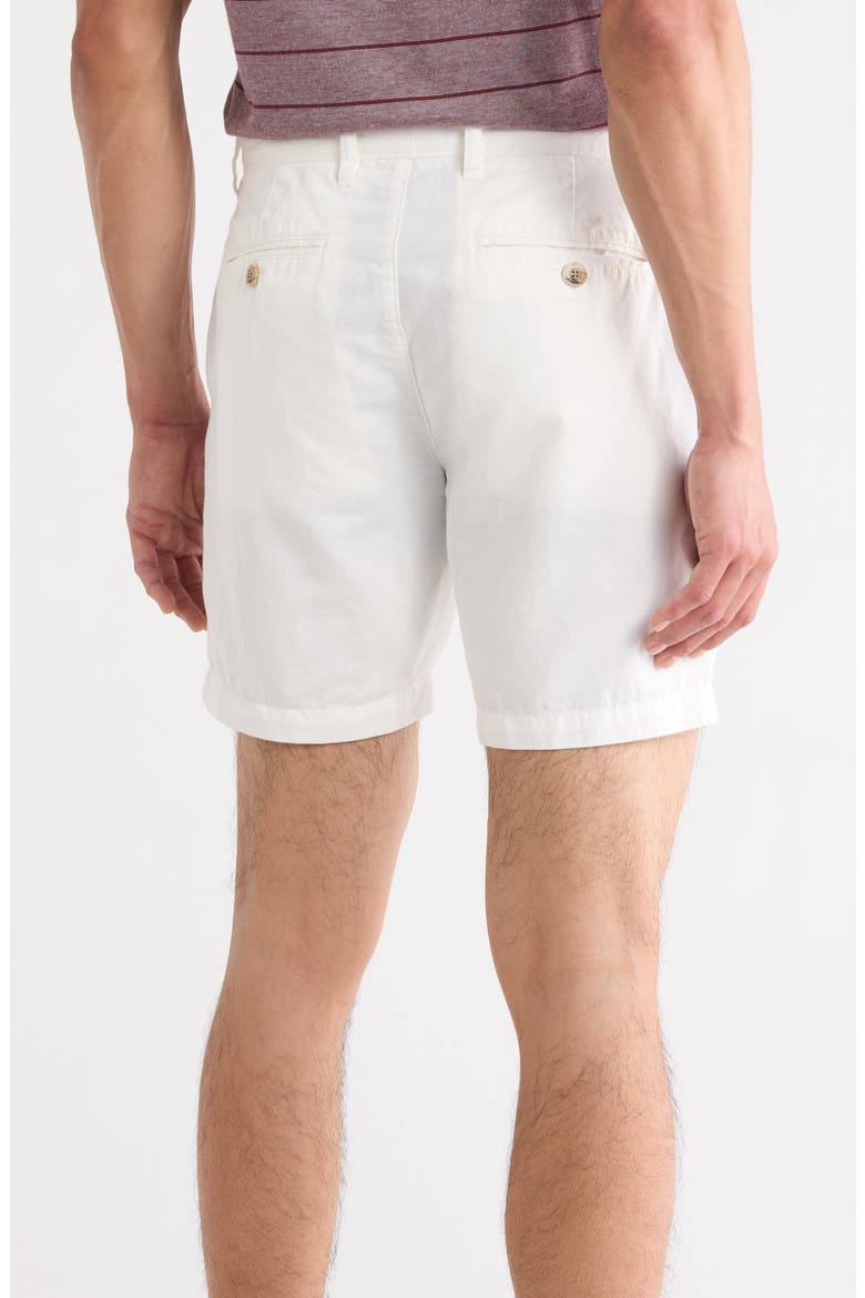 Melrose Cotton & Linen Shorts, Alternate, color, WHITE