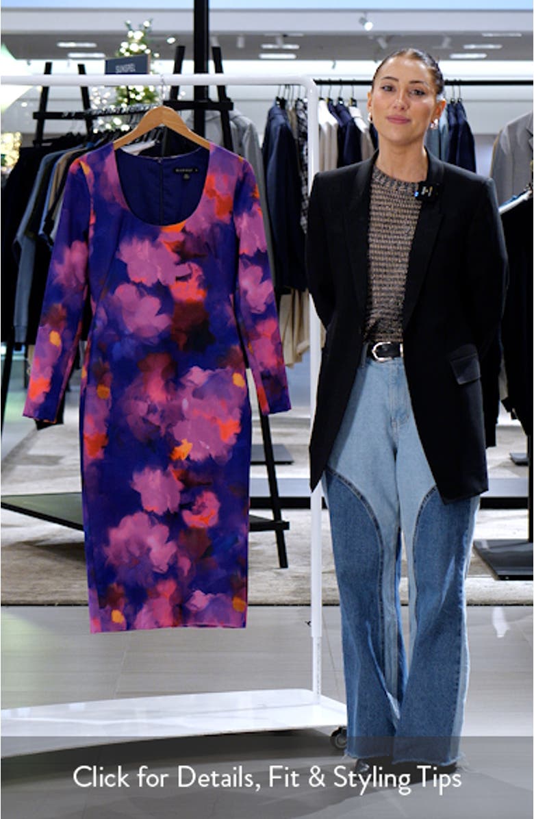 Naylah Long Sleeve Sheath Dress, sales video thumbnail