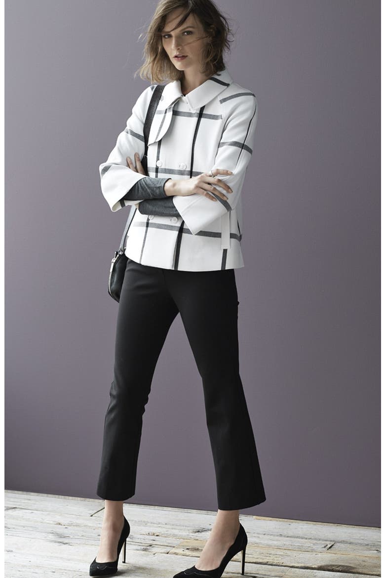 Crop Ponte Pants, Alternate, color, BLACK