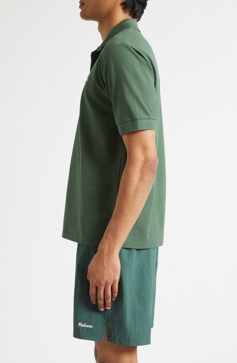 PALMES Logo Piqué Polo, Alternate, color, Dark Green