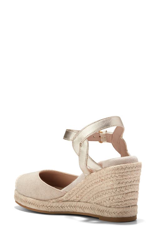 Cole Haan Cloudfeel Platform Wedge Espadrille In Natural Linen