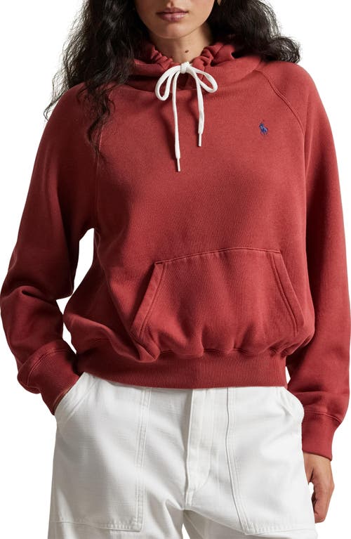 Polo Ralph Lauren Cotton Blend Fleece Hoodie In Pink