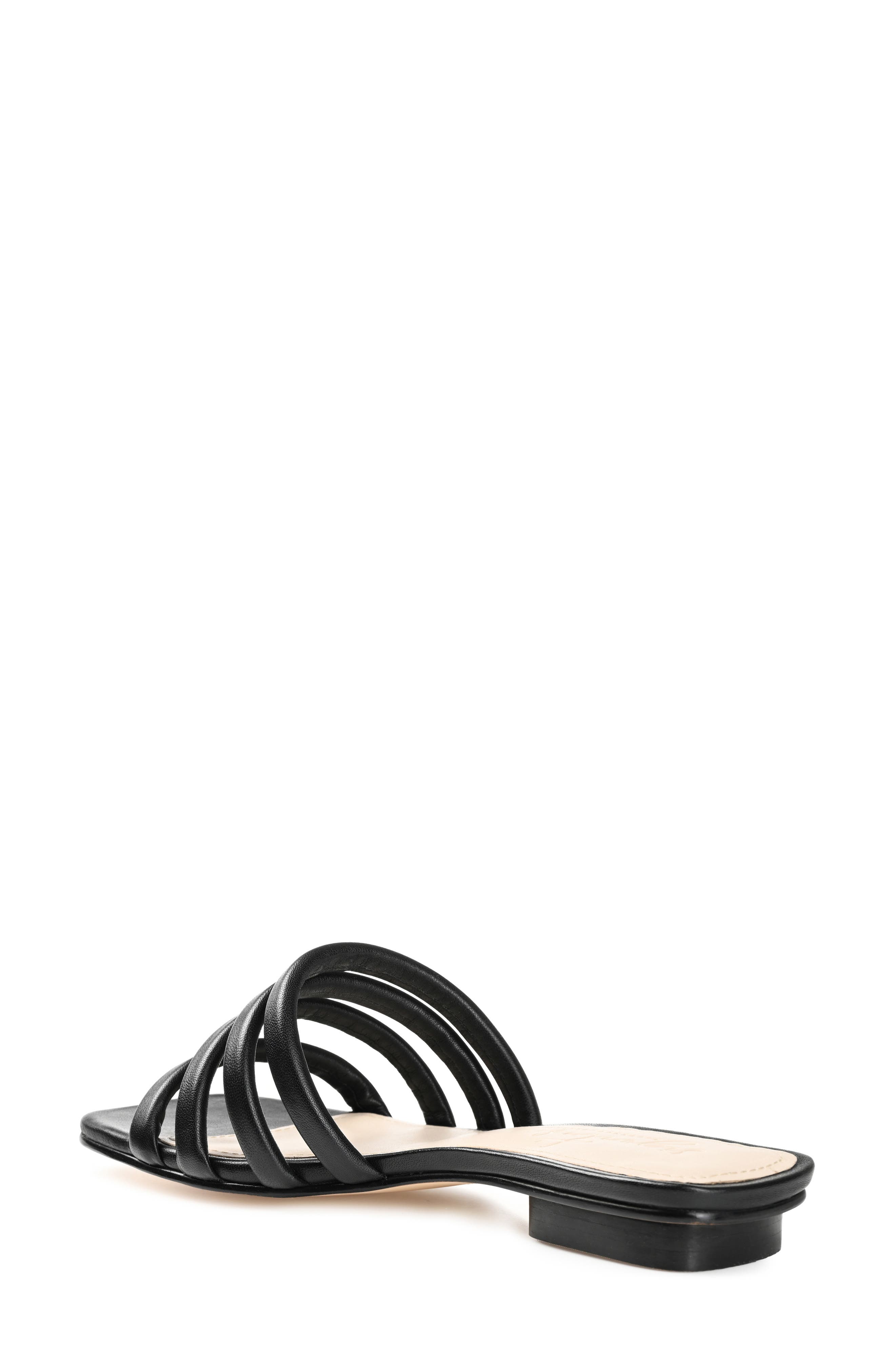 Cenci Strappy Slide Sandal, Alternate, color, BLACK