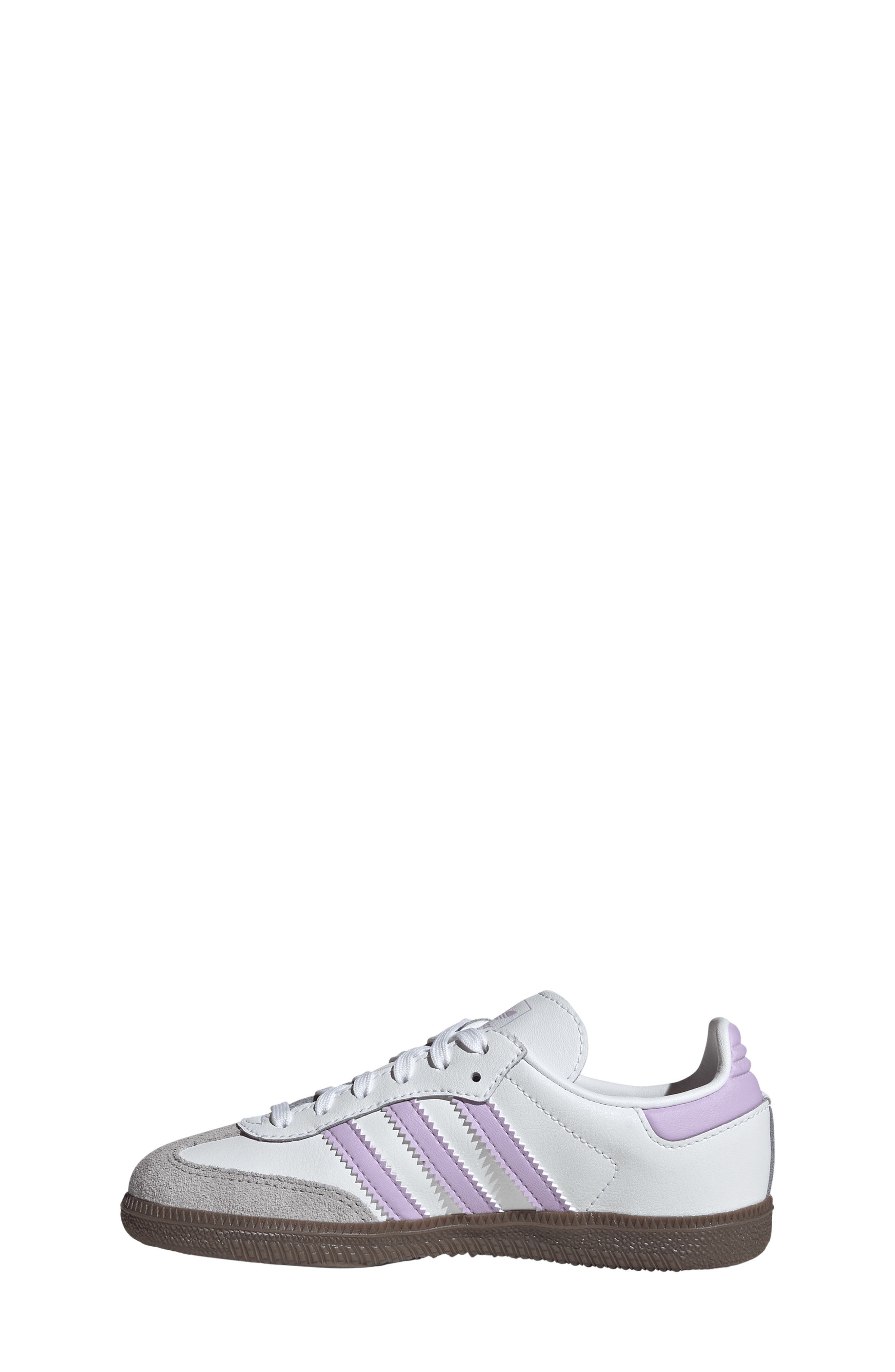 adidas Kids' Samba OG Sneaker, Alternate, color, White/ Powder Plum/ Gum