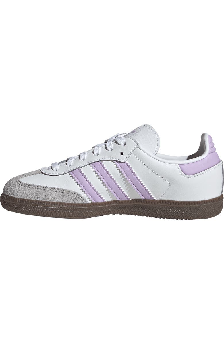 adidas Kids' Samba OG Sneaker, Alternate, color, White/ Powder Plum/ Gum