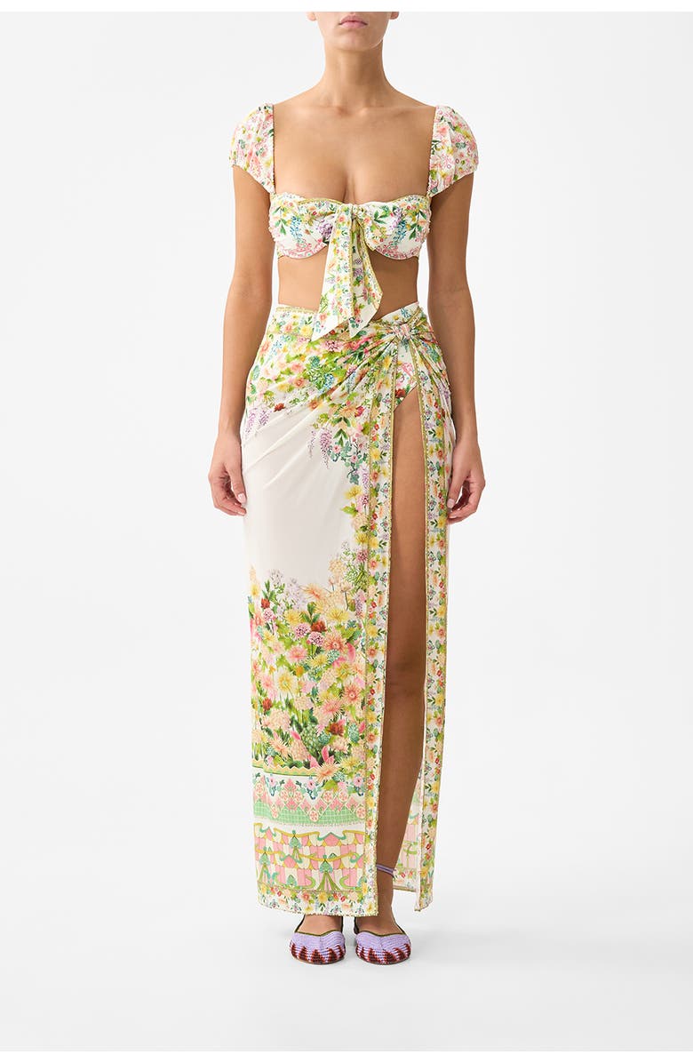 Camilla Long Sarong W Gathered Tab And Leg Split, Main, color, The Call Of Catalonia