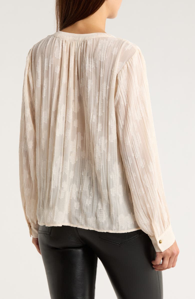 Melrose and Market Jacquard Boho Top, Alternate, color, Ivory Dove