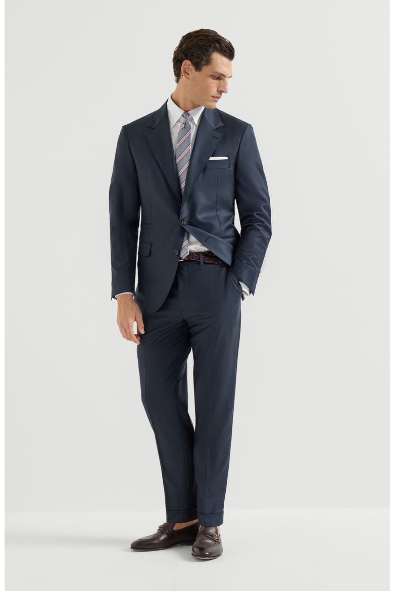 Super 150s virgin wool four season batavia twill blazer, Alternate, color, Navy Blue