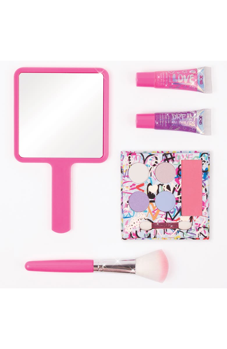 Three Cheers For Girls 3C4G Graffiti True Colors Cosmetic Set & Mirror, 6 Pieces, Alternate, color, Multicolored