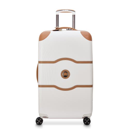 Delsey Paris Chatelet Air 2.0 Medium Checked-26 Inch Hardside Luggage Trunk With Spinner Wheels In Brown