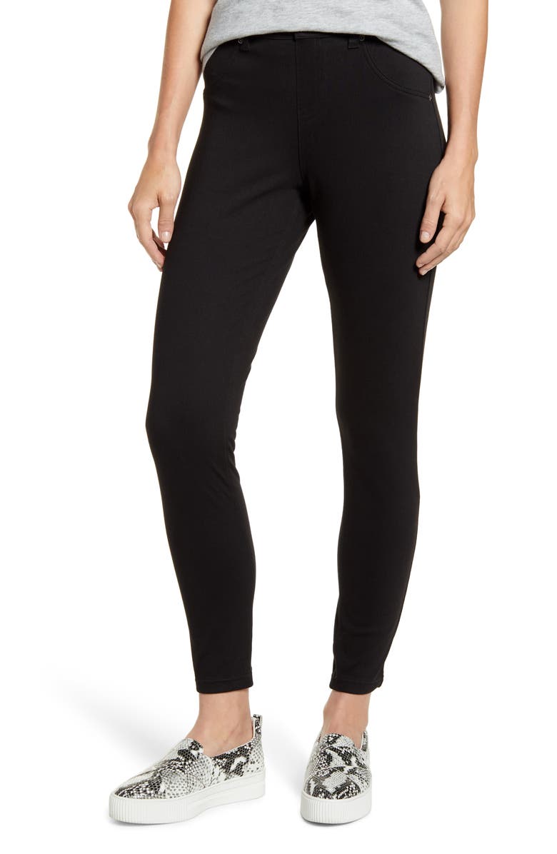 Hue Ultrasoft Denim Leggings, Main, color, Black