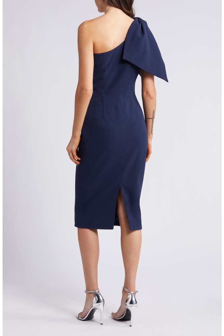 Tiffany One-Shoulder Midi Dress, Alternate, color, MIDNIGHT