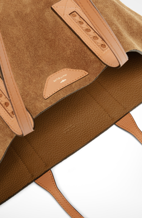 Aviteur Easy Suede Tote In Brown