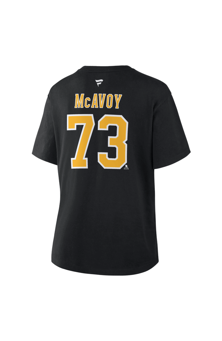 FANATICS Women's Fanatics Charlie McAvoy Black Boston Bruins Authentic Stack Name & Number T-Shirt, Alternate, color, Black