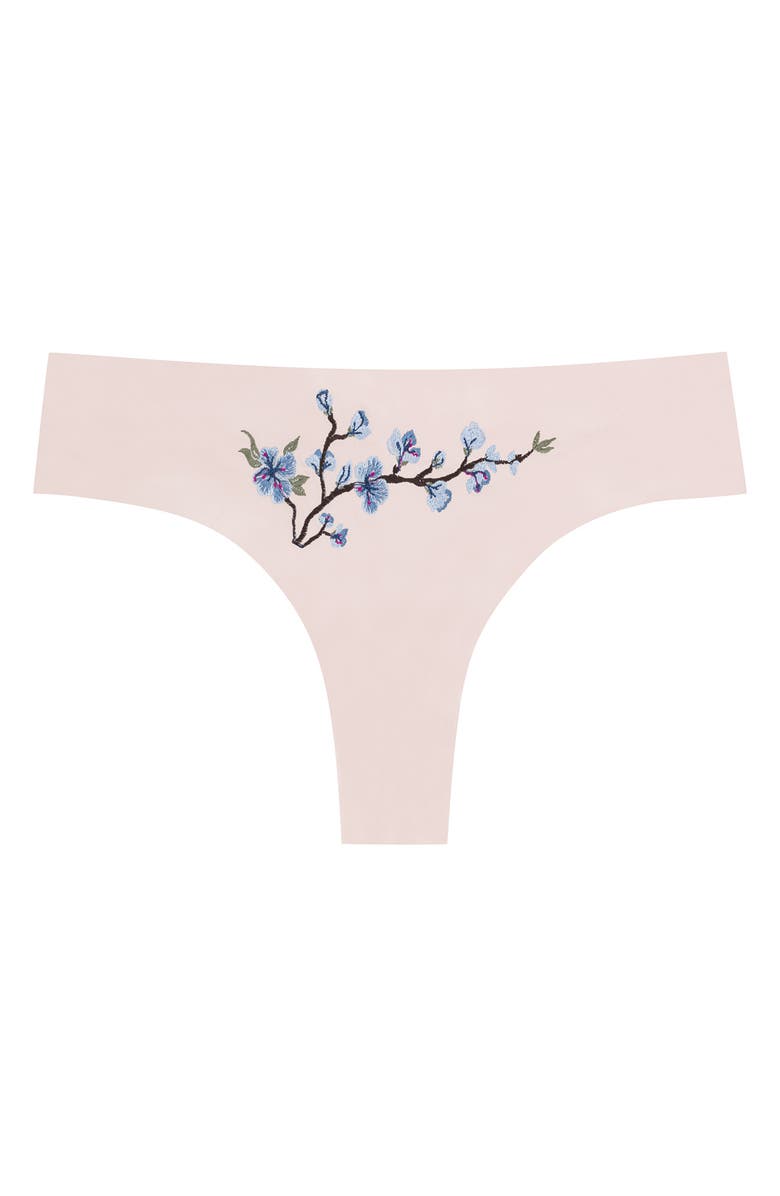 Uwila Warrior Soft Seamless Thong with Embroidery, Alternate, color, Rose Quartz