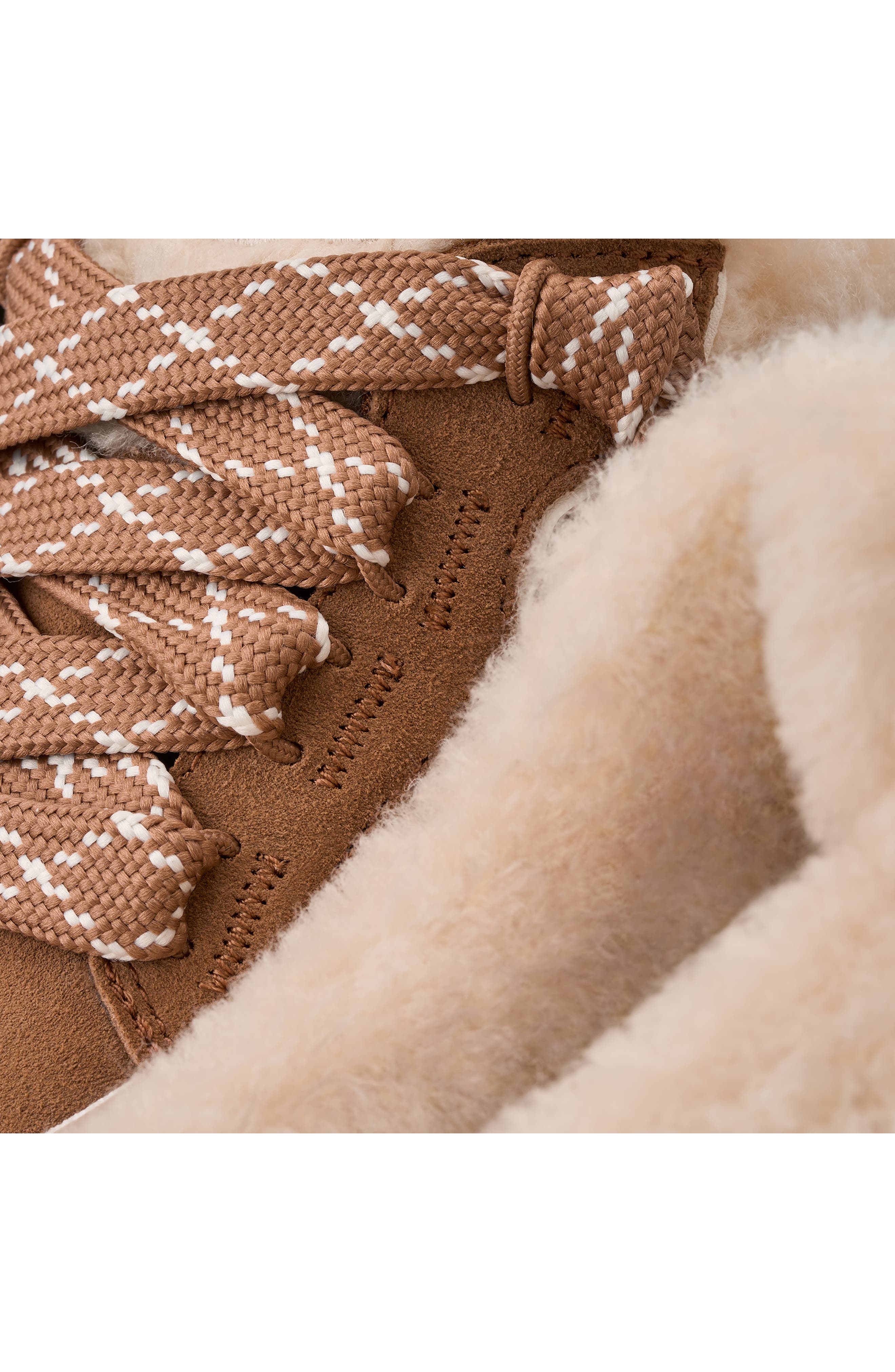 Kids' Lowmel UGGpure™ Lined Lace-Up Mule, Alternate, color, CHESTNUT