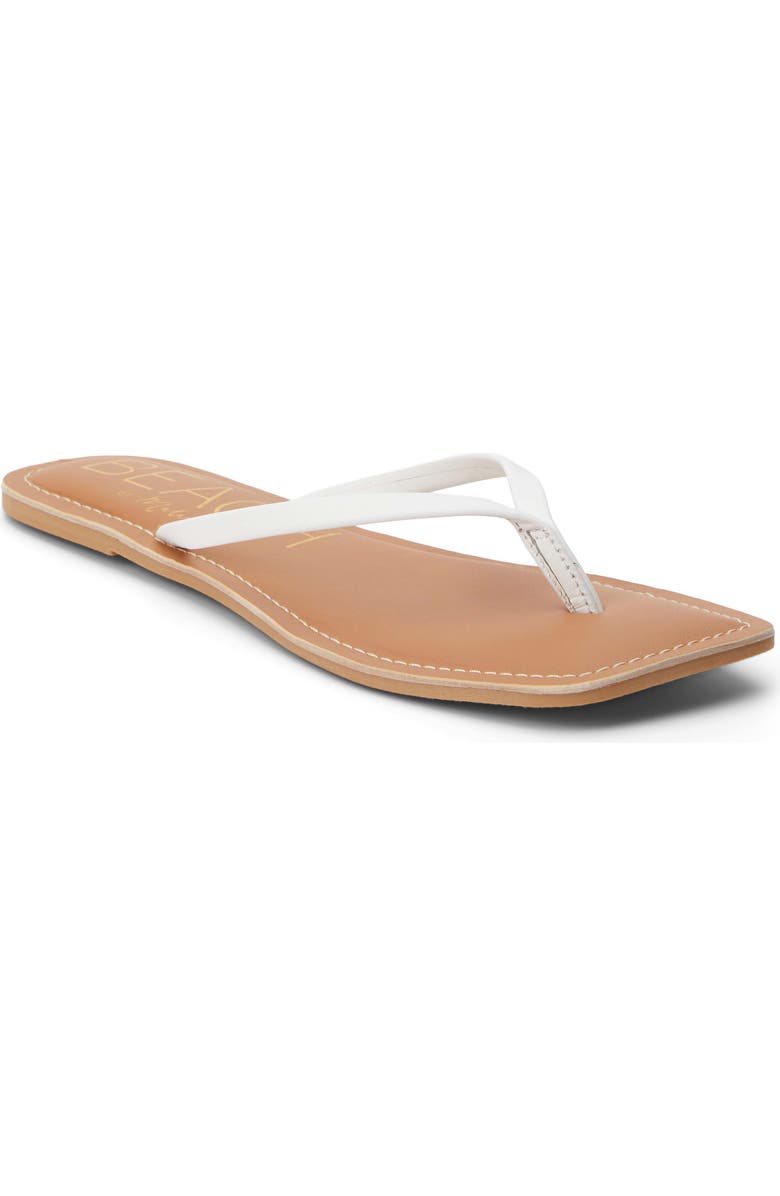 BEACH BY MATISSE Bungalow Flip Flop, Main, color, White