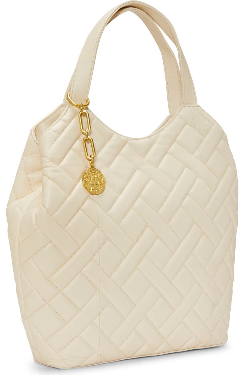 Vince Camuto Kisho Quilted Leather Shoulder Bag, Alternate, color, Warm Vanilla