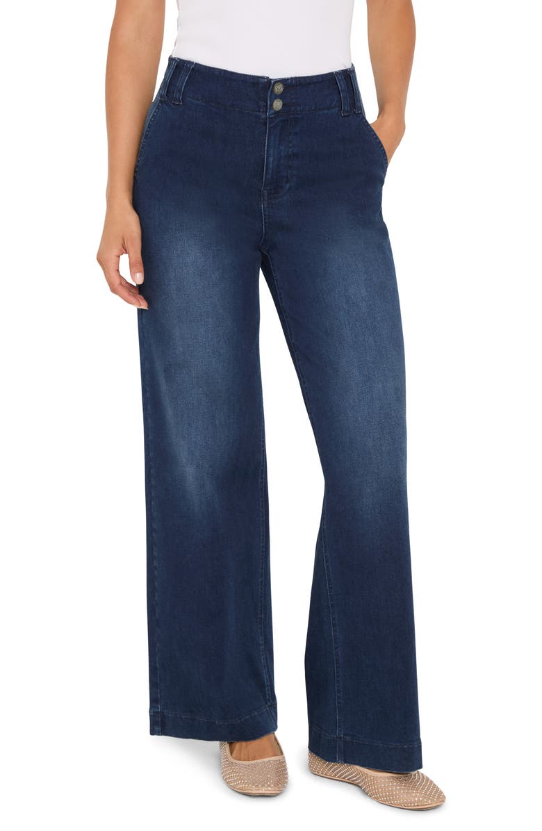 NIC+ZOE Weekend Wide Leg Jeans, Main, color, Twilight