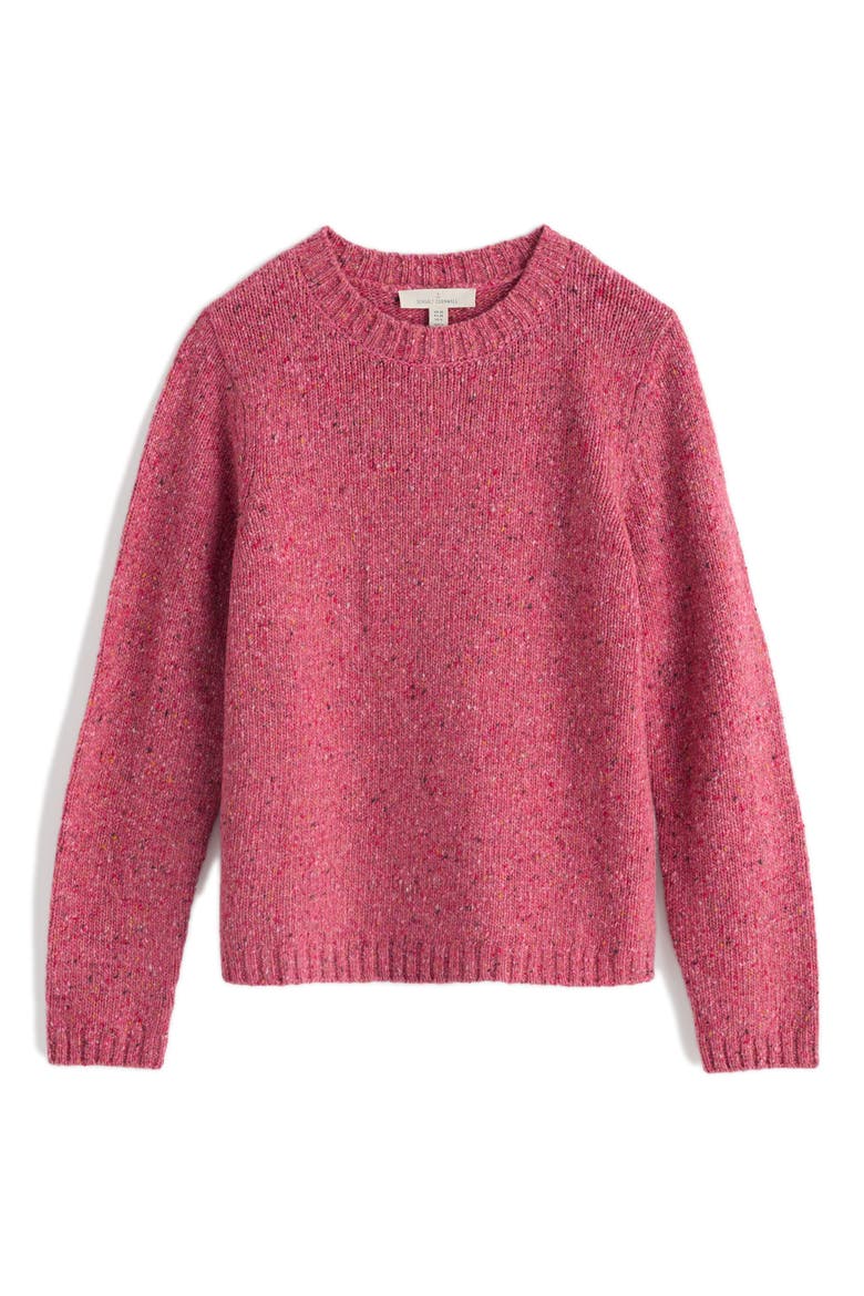Dawson Pick Merino Wool Blend Crewneck Sweater, Main, color, KNIT MELANGE SQUASH