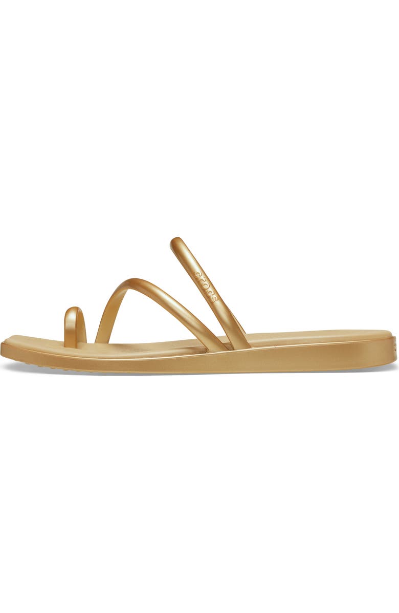 CROCS Miami Metallic Toe Loop Sandal, Alternate, color, Gold