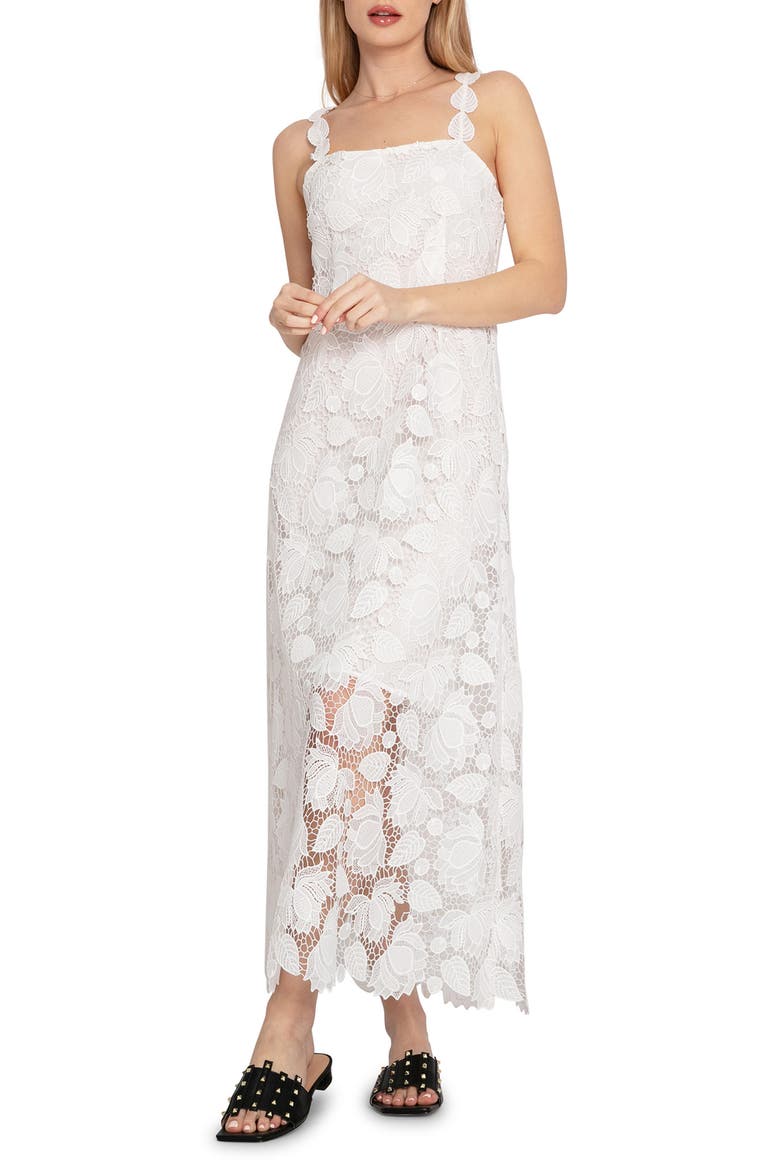 Songbird Lace Maxi Dress, Main, color, WHITE