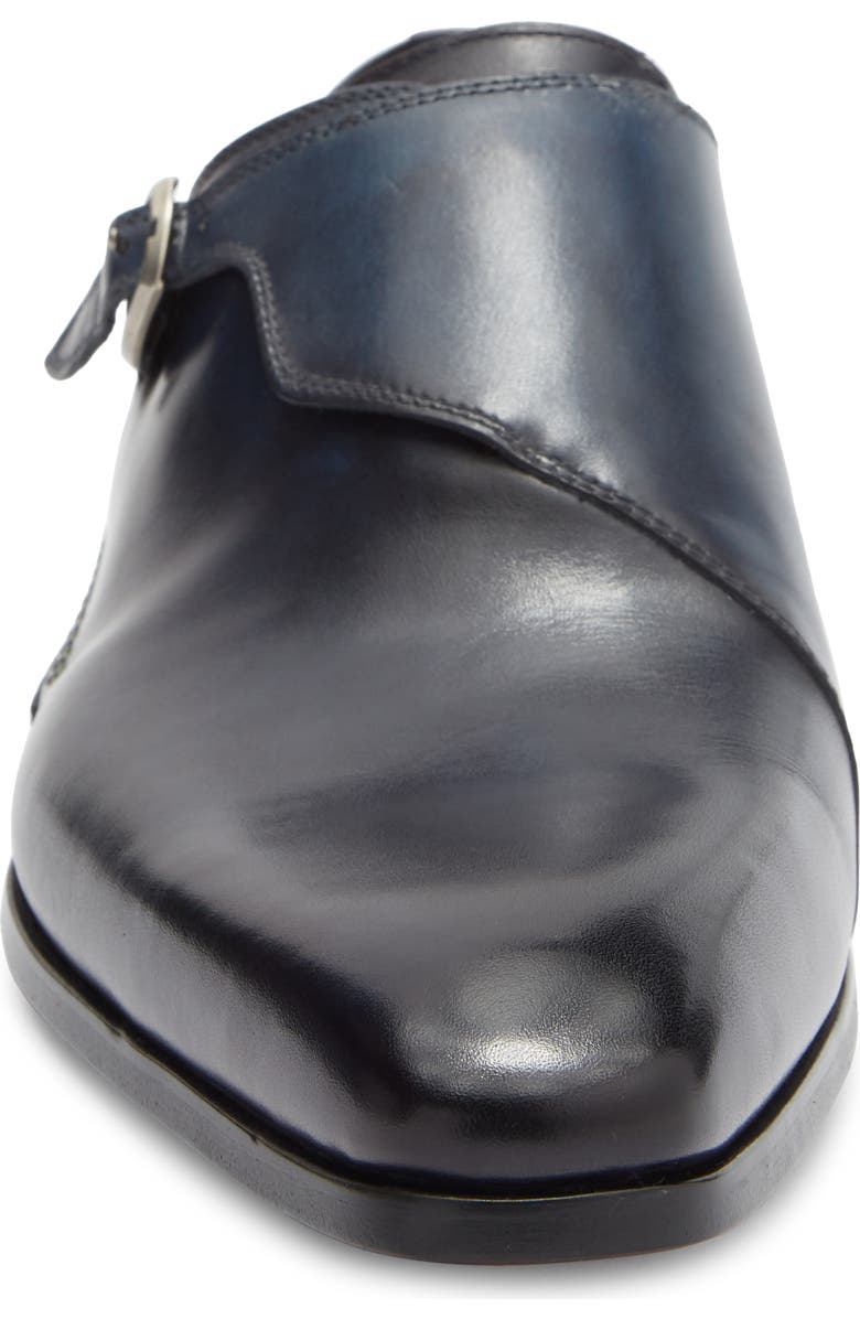 Magnanni Abel Monk Strap Loafer, Alternate, color, Navy
