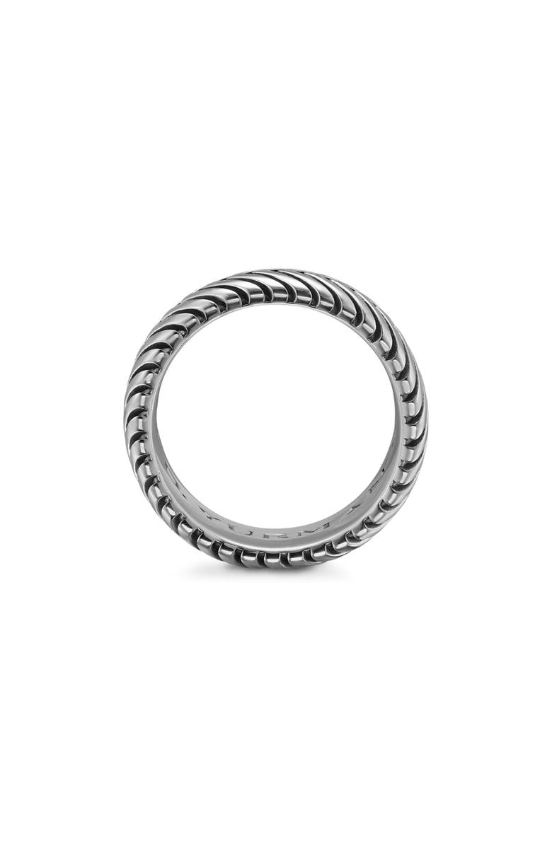 David Yurman Men's Chevron Band Ring in Sterling Silver, 10mm, Alternate, color, Silver